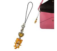 lyanny Charme Téléphone Chat,Bracelet Porte-Clés - Accessoire Antiperte Chat Décoratif pour Sacs Clés Téléphone Adultes