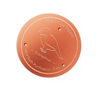 lyanny Disque de Purification pour Bain d'oiseaux en Cuivre | Disque De Nettoyage en Cuivre pour Bain D Oiseaux avec Support À Trois Points,Accessoires de Nourrisseur Fontaine à Eau Purificateur
