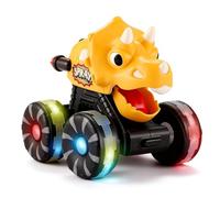 lyanny Jouet de Voiture Dinosaure - Figurine De Voiture Jouet avec Lumière,Véhicule Dinosaure Allumage par Pression | pour Garçons Filles Tout-Petits Anniversaire Noël Fêtes Journée des