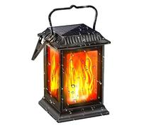 lyanny Lanterne Solaire à Flamme | Lumières Solaires à Flamme Imperméables pour Extérieur,Lampe Suspendue Portable Décoration À Longue Durée Pour Porche Patio Cour Jardin Camping Halloween Et