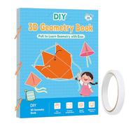 lyanny Livre de géométrie 3D - Jouet éducatif à géométrie 3D avec 9/12/15 corps, jouet éducatif pour enseignants, filles, débutants