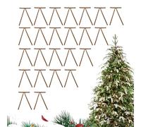 lyanny Lot de 24 nœuds de Noël en velours vintage, décorations de Noël, nœuds en velours rustique, nœuds de Noël, travaux manuels de Noël pour la maison