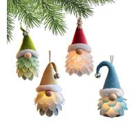 lyanny Lot de 4 pendentifs gnome pour sapin de Noël - Décoration de Noël à suspendre - Pour planificateur de festival, porte , cheminée, mur, jardin, salon, chambre à coucher
