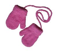 lyanny Moufles pour , moufles chaudes en peluche avec cordon pour bébé - Accessoires de protection thermique contre le froid avec fonction anti-perte - Pour tout-petits et , Rose, Siehe