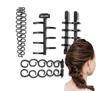 lyanny Outils de Coiffure, Kit de tressage de Cheveux 6 pièces, Outil de Cheveux de Tresse française, Tresse de Cheveux en Rapide Simple pour Femmes Filles