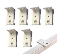 lyanny Rail Pour Rideau Fixation Plafond | 6 Pièces Rail de Plafond pour Rideaux | Système de Montage Robuste avec Fixations et Connexion pour des Lieux comme Hôtel, Appartement, Hôpital,