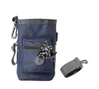 lyanny Sac de Friandise pour Chiens, Récipient de Collation de Chien avec Distributeur de Sacs de Merde Intégré, Sac de Randonnée pour Chien avec Bracelet Réglable pour L'entraînement