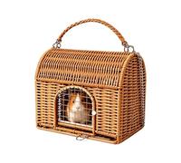 lyanny Transporteur de Voyage pour Reptile - Cage à oiseaux avec poignée de transport | Cage de Voyage pour Oiseaux en Rotin Lavable Toutes Saisons,pour Reptiles Petits Animaux Perroquet Gecko Léopard