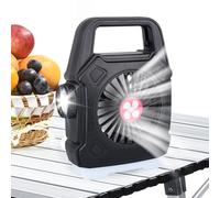 lyanny Ventilateur De Camping | Ventilateur Rechargeable Rafraichissant - De Camping Avec Lumière LED - Pour Van, Camping-car, RV, Voiture, Voyage En Plein Air, Pêche, Plage, Maison