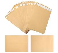 Lyaor 100 pcs Mini Enveloppe Autocollante Enveloppe de Papier Kraft 12x17,5cm Petite Cadeau Enveloppe Vintage Pochette de Kraft pour Graines Perles Timbres Thé Bonbons