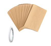 Lyaor 100 pcs Mini Enveloppe de Papier Kraft 9x12cm Petite Cadeau Enveloppe Vintage Pochette de Kraft pour Graines Perles Timbres Thé Bonbons