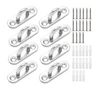 Lyaor 8 PCS M5 Plaque Oeillet en 304 Acier Inoxydable Crochet de Plafond Résistant Crochets de Fixation Muraux de Capacité 40kg pour Ventilateur Pot de Fleur Balançoires de Yoga Accessoires de Bateau