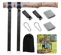 Lyaor Sangles de Hamac 150cm Fixation de Balançoire Lourde - de Charge Max 800kg - Sangle de Balancoire pour Arbre Sangles de Suspension Portable pour Balancoire Hamac Siège Suspendu