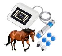 LYAYYDS Appareil de thérapie par Ondes de Choc 300 MJ avec 7 têtes pour Masseur corporel équin, soulagement de la Douleur, Appareil vétérinaire à Ondes de Choc, 29,5 x 26 x 18,5 cm