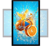 LYAYYDS Borne Interactive numérique avec écran rétroéclairé LED et Menu de Restaurant, Lecteur multimédia publicitaire, Panneau d'affichage publicitaire pour bâtiments, Lecteur vidéo 21.5in