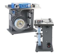 LYAYYDS Étiqueteuse d'angle Semi-Automatique, étiqueteuse à 90°, étiqueteuse pour Petites boîtes, 15 à 30 pièces/Min, 200 W, pour boîtes de Φ12 à 30 mm, 400 x 225 x 356 mm