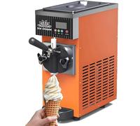 LYAYYDS Sorbetière Professionnelle de comptoir, 450 W, 3,5 L, Machine à crème glacée Molle, yaourtière avec Nettoyage Automatique pour yaourts, sorbets, Glaces et Boissons, 51 x 20 x 40 cm Orange
