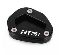 LYBH Béquille Latérale pour H&Onda NT700V Deauville 2006-2016 NT 700V Deauvuille Plaque De Support D'extension De Béquille Latérale Agrandisseur de béquille(Noir,XL)