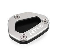 LYBH Béquille Latérale pour H&Onda NT700V Deauville 2006-2016 NT 700V Deauvuille Plaque De Support D'extension De Béquille Latérale Agrandisseur de béquille(Argent,XL)