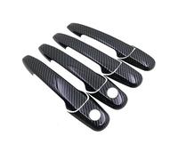 LYBH Cache De Poignée De Porte Extérieure Latérale Pour Mazda 3 BK MPS 2004-2009 Protection De Poignée De Porte Extérieure Poigner Porte Housse(Noir,2 trous)