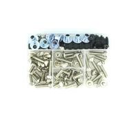 LYBH Écrous boulons Kit De Boulons De Carénage De Moto Clips De Fixation pour K&awasaki GPZ900R GPZ 900R 1984-1996 Boulons Vis De Pare-Brise Écrous Vis Clips(Argent)