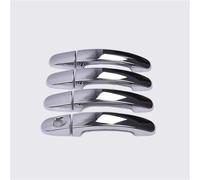 LYBH Poignée De Porte Chromée Noire Brillante - Garniture Décorative Pour Ford Pour Falcon FG FGX G6E XR6 XR8 XT (2009-2016) Extérieure Poigner Porte Housse(Argent)