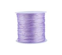 Lybunair 100 m x 0,8 mm Cordon en Nylon avec nœud Chinois en Queue de Rat macramé Shamballa Violet Clair