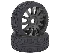 Lybunair 2 Pices RC Pneus en Caoutchouc, Roue RC Pneus de Voiture, RC Wheel Hub Pneu, pour Chelle 1/8 sur Voitures de Course RC sur Route