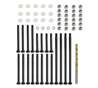 Lybunair Kit de broches de suspension RC - Construction en acier au carbone de taille moyenne - Matériel de roue avant et arrière - Comprend un foret de perçage, des écrous, des anneaux en O, des
