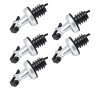 Lybunair Lot de 5 becs distributeurs d'huile d'olive et de vinaigre, bouchons de bouteille en acier inoxydable pour huiles de cuisson, vin et vinaigrettes