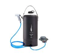 Lybunair Sac de douche de camping 10 L/2,2 gallons Sac de rangement d'eau de douche solaire portable avec tuyau et pomme de douche pour camping plage voyage (black)