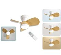 LYC LED Ventilateur de plafond avec lampe, Ventilateur de plafond Forest silencieux avec télécommande et moteur réversible, 6 vitesses