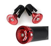 LYCAON Poignées de Guidon de vélo, antidérapante avec Serrure en Aluminium pour Scooter Cruiser Chaise roulante en vélo (Rouge)