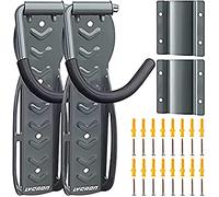 LYCAON Support Velo Mural, Support Mural pour Vélo (Gris ultime), Porte Velo Mural Peut Contenir Jusqu'à 68lb, avec Plateau à Pneus & Vis, Rangement Vertical Porte vélo Maison/Magasin/Garage (2)