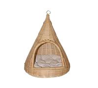 Lycce Animal-Design Panier pour Chat en rotin avec Coussin Doux pour Chat et Petit Chien