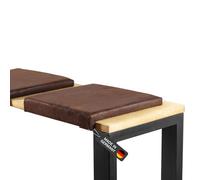 Lycce Coussin de banc avec 1 barre - Aspect daim - Marron - Profondeur du banc à partir de 35 cm