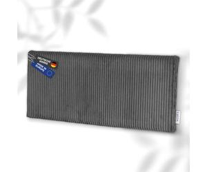 Lycce Coussin en Cord - Coussin mural pour tête de lit et dossier de siège | confortable & stable | installation facile | Panneaux muraux rembourrés | Chambre & Salle à manger (gris foncé)