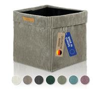 Lycce Kallax Boîte en velours côtelé tendance | Panier de rangement pour étagère Kallax | Boîte pliante 33 x 33 x 31 cm avec housse amovible | Fond avec revêtement en non-tissé | Cube de rangement |