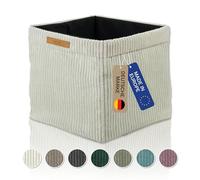 Lycce Kallax Boîte en velours côtelé tendance | Panier de rangement pour étagère Kallax | Boîte pliante 33 x 33 x 31 cm avec housse amovible | Fond avec revêtement en non-tissé | Cube de rangement |
