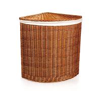 Lycce panier à linge avec couvercle 125 l panier à linge d'angle saule naturel Gr. 2