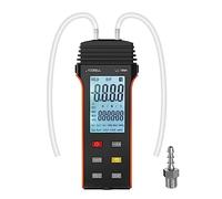 LYCEBELL 189A Manomètre Numérique, Testeur de Pression Différentielle ± 137,8 Mbar, 11 Unités Compteur de Pression de Gaz CVC Double Port avec Alerte de Surpression et Maintien des Données