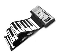 Lychee Clavier Piano Electronique Portable Flexible à 61 Touches Retroussé Roulé Roll Up Piano Souple Flexible MIDI Pliant Instruments de Musique