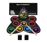 Lychee La batterie électronique pliable avec haut-parleurs intégrés, kit de batterie et connexions externes constitue un beau cadeau pour les enfants et les débutants.