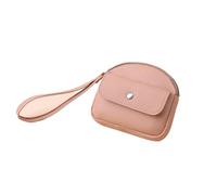 Lychee Pattern Women's Mini Wallet - PU Leather Purse with Key Ring, rose, Taglia Unica