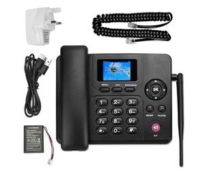 Lychee Téléphone fixe sans fil 2,3,4G - Double SIM, WIFI - Multi-langue, grand écran rétroéclairé couleur - Antenne détachable - Téléphone de bureau pour bureau/hôtel/résidentiel