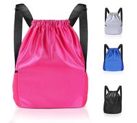 Lychico Grand Sac à Dos imperméable avec Cordon de Serrage pour Homme et Femme, Sac à Dos de Sport, Voyage, Natation, Plage, Noir, Prune