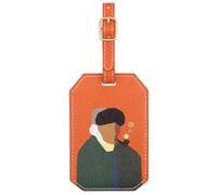 Lychii étiquette de bagage, PU cuir étiquette de bagage pour valise avec nom, étiquette de bagage avec boucle réglable