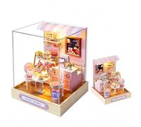 Lycidae Kit de maison miniature à faire soi-même, mini maisons de poupées, kit en bois 3D avec LED et housse anti-poussière, artisanat fait à la main pour enfants, adolescents, adultes, amis
