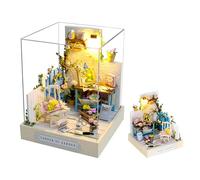 Lycidae Kit maison miniature à faire soi-même, mini maisons de poupées, kit en bois 3D avec LED et housse anti-poussière, artisanat fait à la main pour enfants, adolescents, adultes, amis, décoration