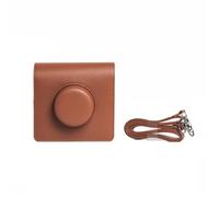 Lycuiw Etui de Protection pour Instax Wide Evo Sacoche rétro avec bandoulière Housse de Protection en Cuir PU étui pour Appareil Photo (Brun)
